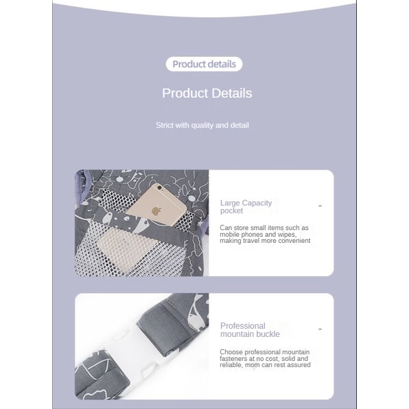 Đai địu em bé đeo phía trước đa năng