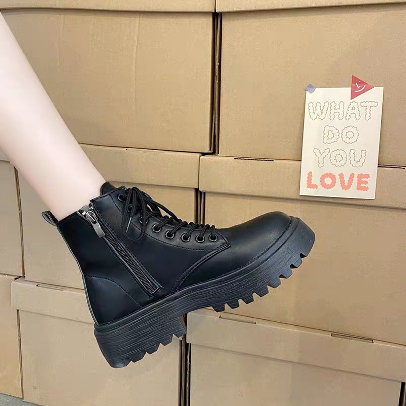 GIÀY BOOTS / BỐT DÂY KÉO KÈM ẢNH THẬT SHOP CHỤP