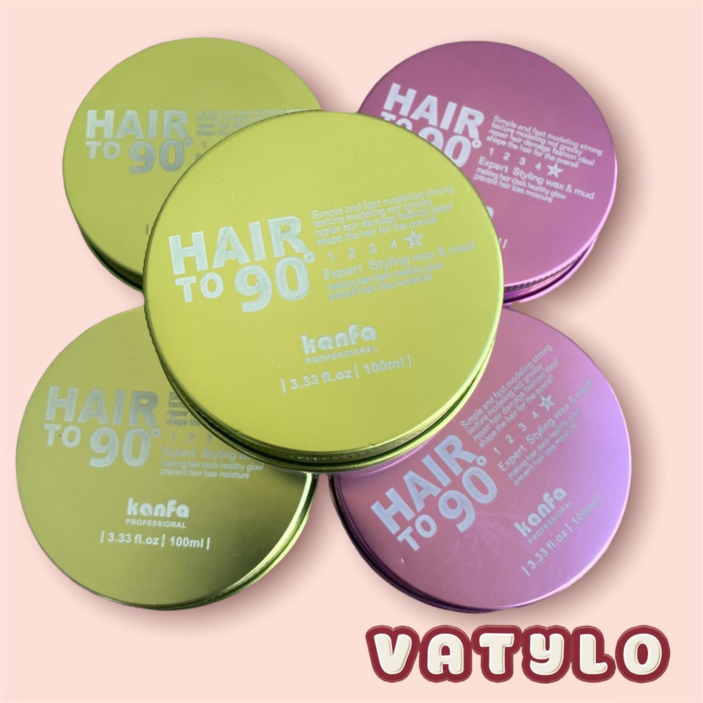 Sáp, Wax vuốt tóc HAIR TO 90 KANFA 100gr tạo kiểu giữ nếp cho tóc. HÀNG CHÍNH HÃNG MN46