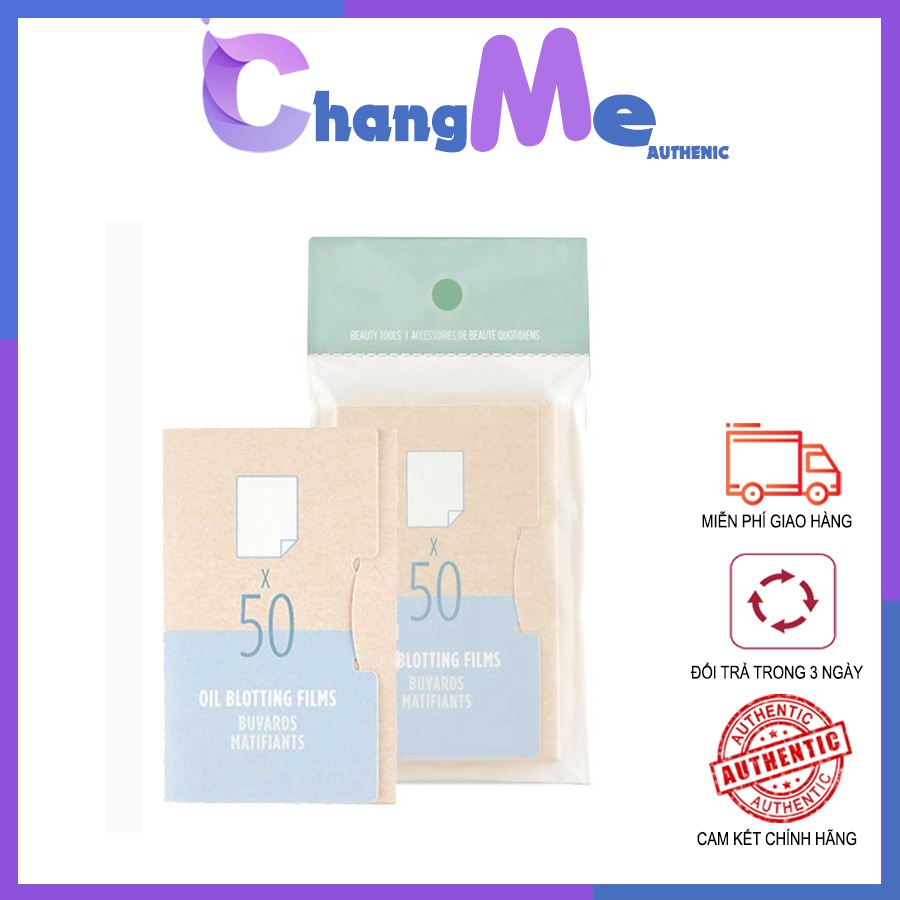 Giấy Thấm Dầu 💖𝙃À𝙉𝙂 𝘾𝙃Í𝙉𝙃 𝙃Ã𝙉𝙂💖 Dạng Phim Thefaceshop Oil Blotting Films 50 sheets Hàn Quốc - Duhy