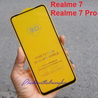 Kính cường lực full màn Realme 7/ Realme 7i/ Realme 7 Pro tặng kèm keo chống hở mép