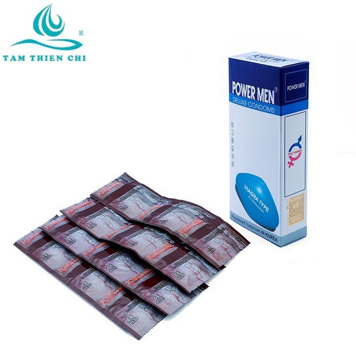 [HOT] [CHÍNH HÃNG] BAO CAO SU POWERMEN VIAGRA 12 CHIẾC