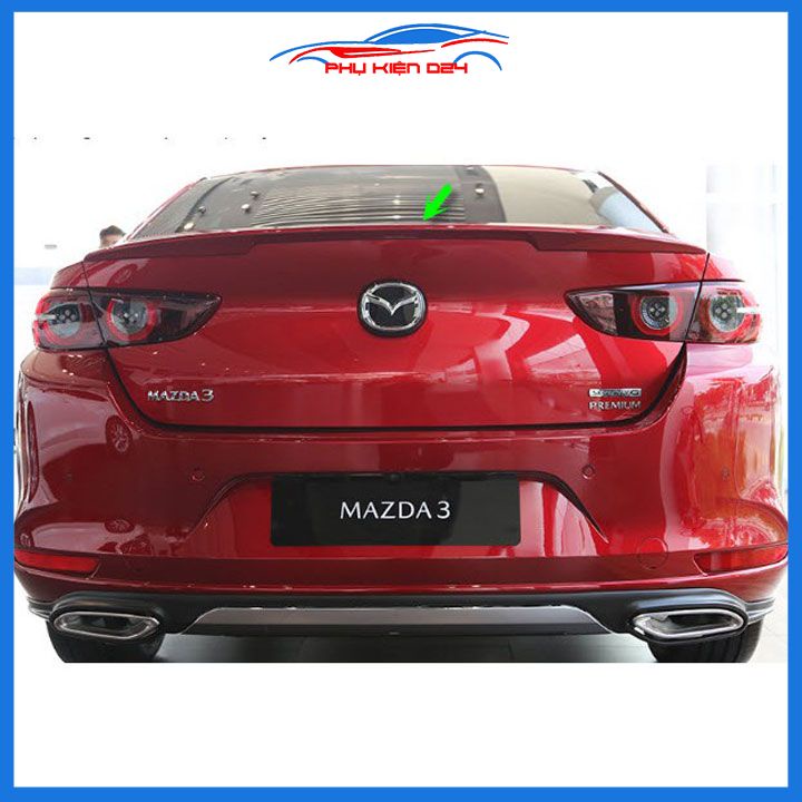 Đuôi gió sau xe liền cốp Mazda 3 2015-2019 Sedan, 2020-2022 hàng mộc chưa sơn