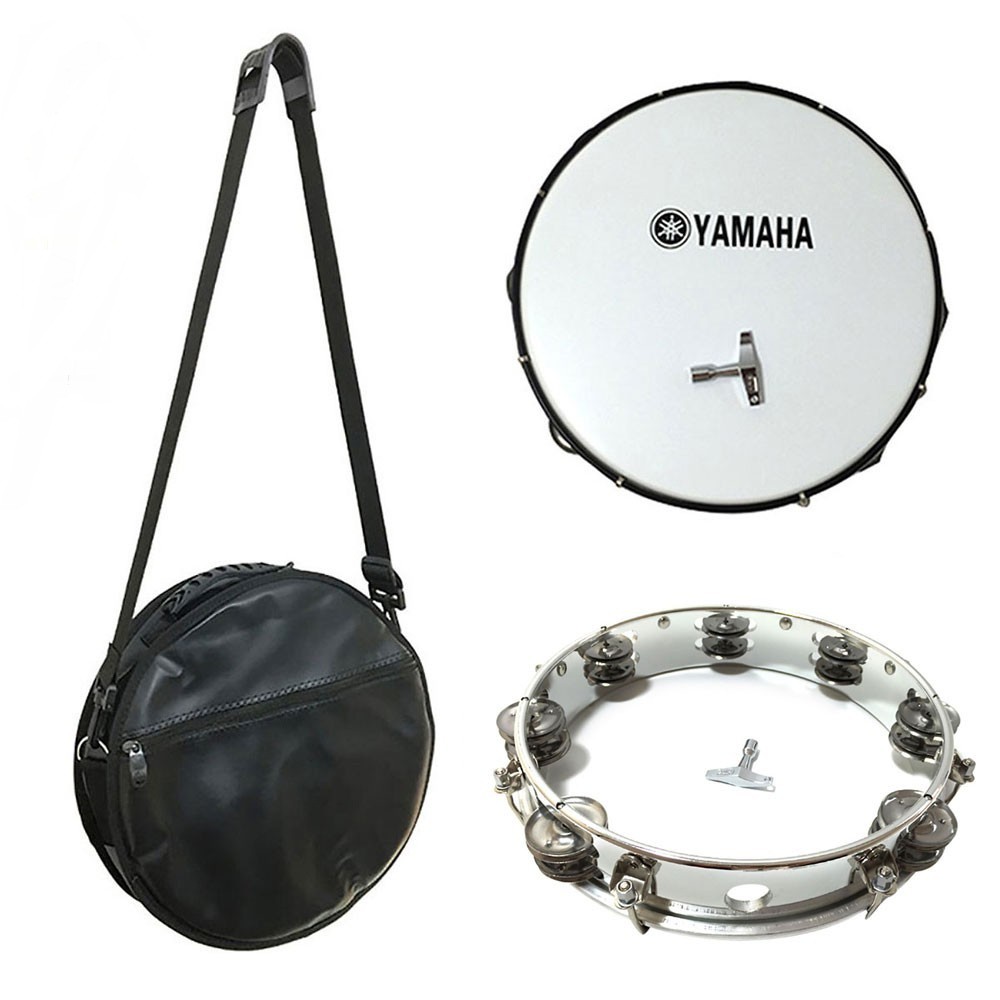 Trống Gõ Bo lắc tay và Bao đựng Lục Lạc Tambourine Yamaha MT6-102 (Trống chơi nhạc chế gõ po - Xipo)