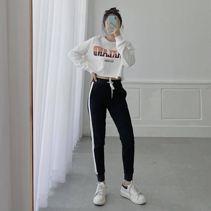 [Mã SKAMA06 giảm 8% tối đa 50K đơn 250K] Quần jogger thun bo chân phối sọc (Hình thật) | BigBuy360 - bigbuy360.vn