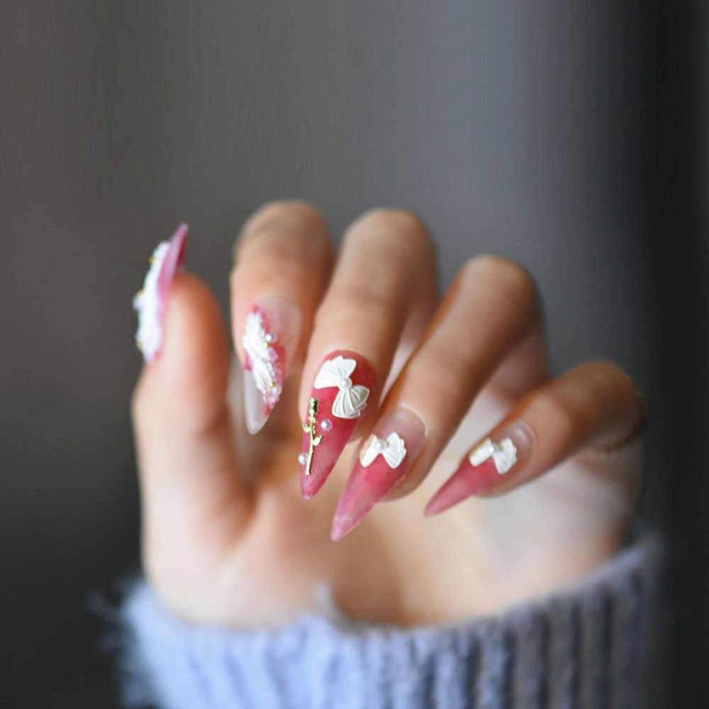 [Hàng mới về] Nhãn Dán Trang Trí Móng Tay Hình Bướm 3D Diy