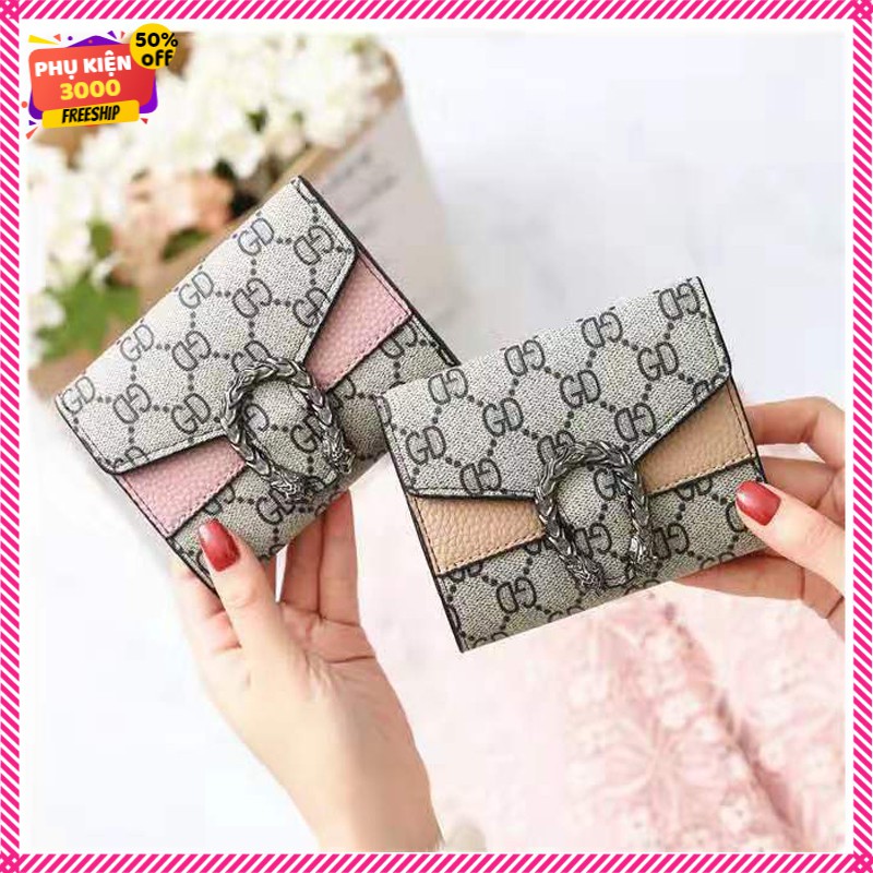 Ví cầm tay mini nhỏ gọn có khoá nhiều ngăn bỏ túi tiện dụng nhiều màu sắc, đen, trắng, xám, hồng cute dễ thương học sinh