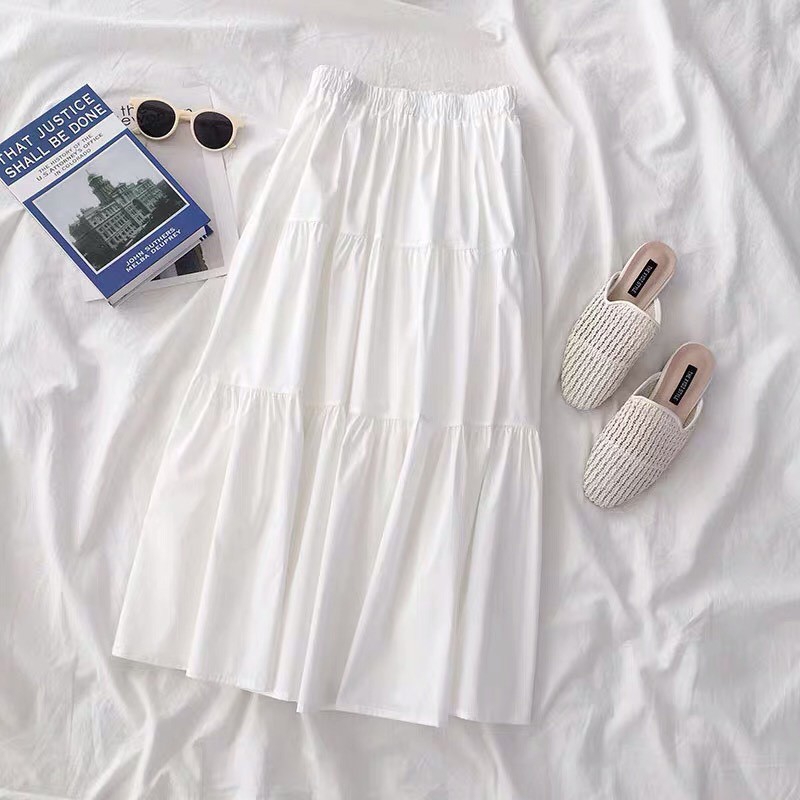 Chân Váy Ulzzang 2 lớp Siêu Xinh, chân váy Vintage 3 Tầng xoè dáng dài