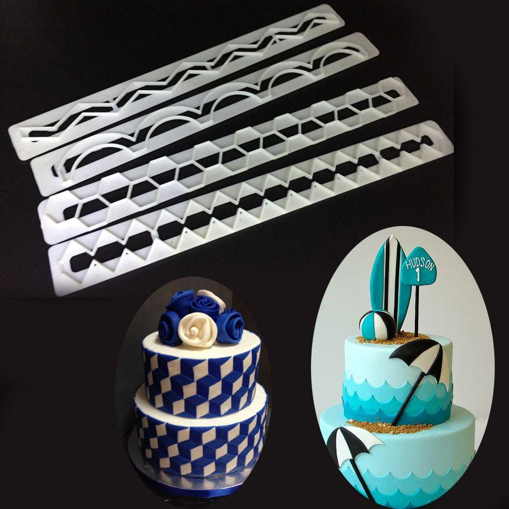 Set 4 Khuôn Cắt Bánh Quy Họa Tiết Hình Học DIY