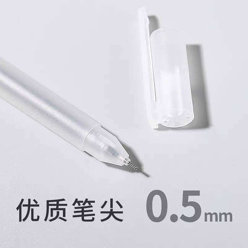 Bút Bi Mực Đen Ngòi 0.5mm Khô Nhanh In Họa Tiết