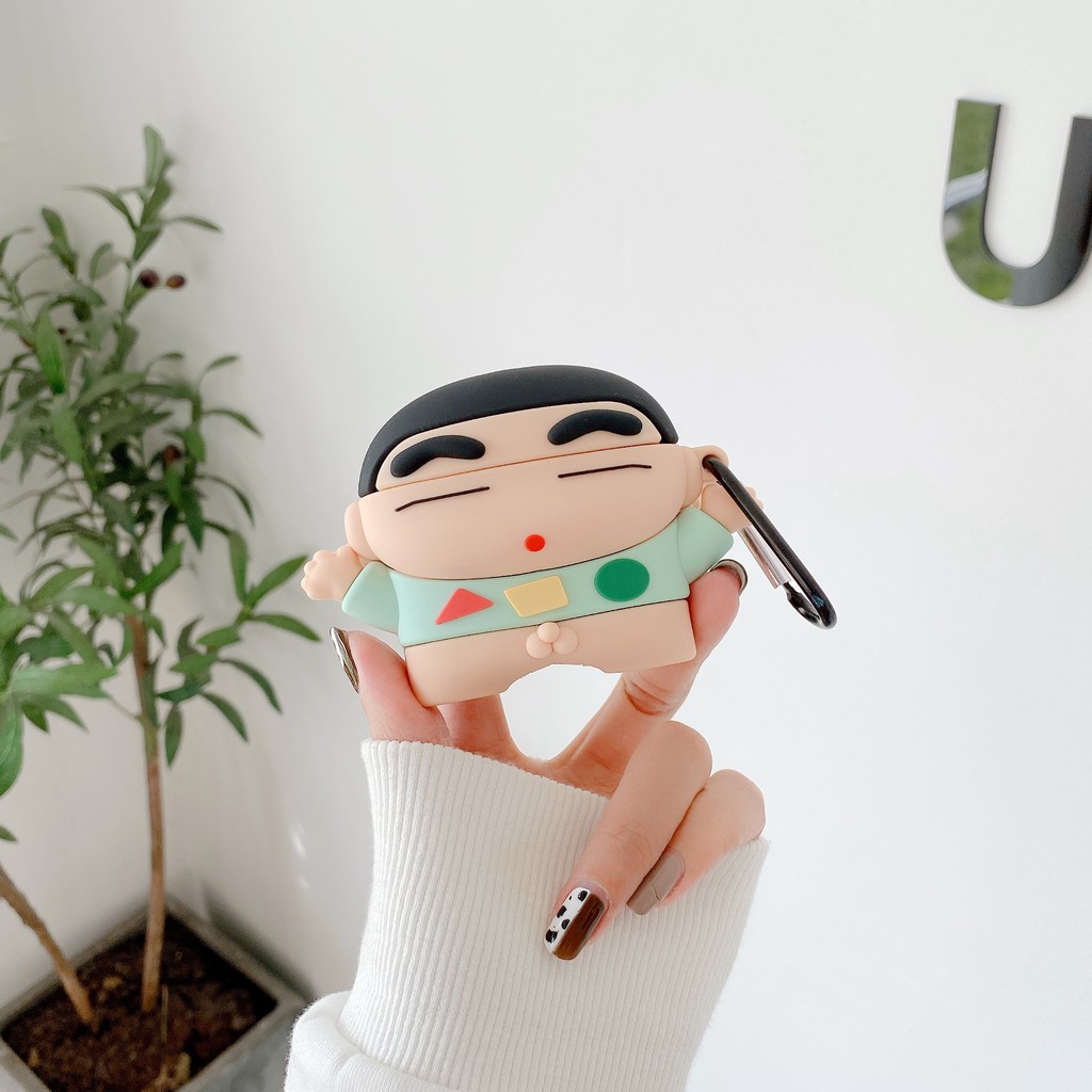 Vỏ Bọc Hộp Sạc Tai Nghe Airpods 1 / 2 Kiểu Nhân Vật Hoạt Hình Ngộ Nghĩnh