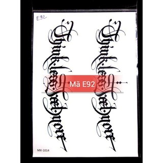 Hình Xăm Dán Chữ E92