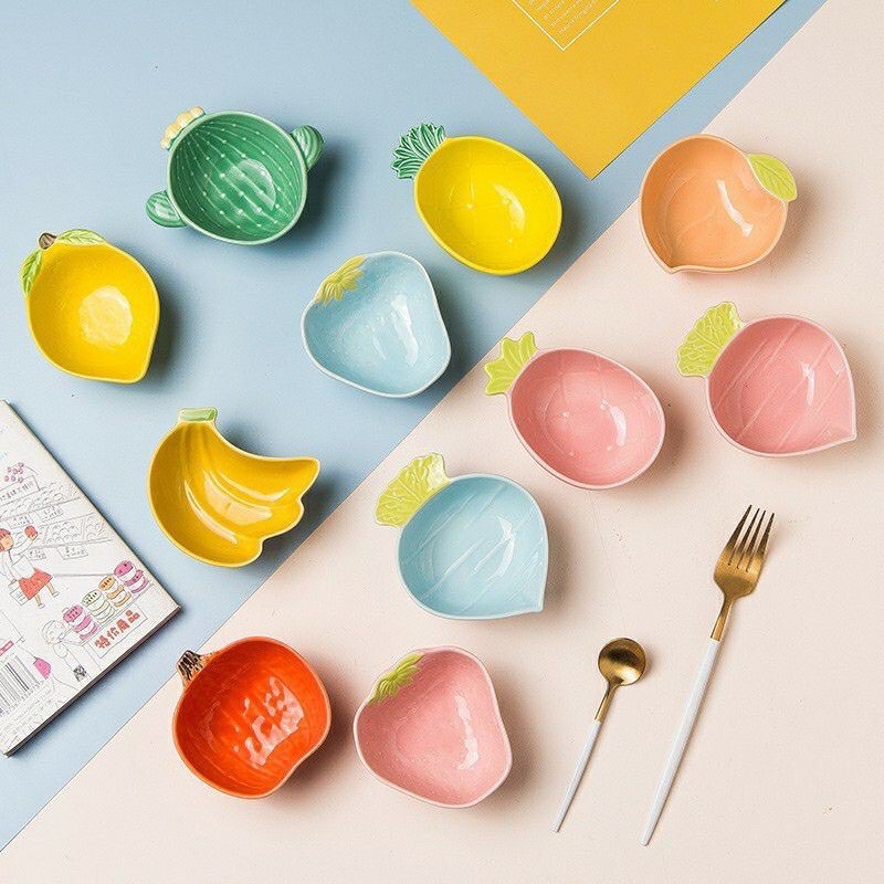 Chén sứ hoa quả ngộ nghĩnh cho bé