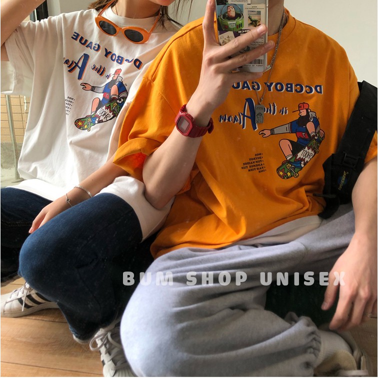 Áo Phông From Rộng In Hình DC Boy💖 FREESHIP 💖 Áo Thun Ngắn Tay Unisex Nam Nữ Không Cổ - Áo Thun Tay Lỡ Form Rộng 4 Màu | BigBuy360 - bigbuy360.vn