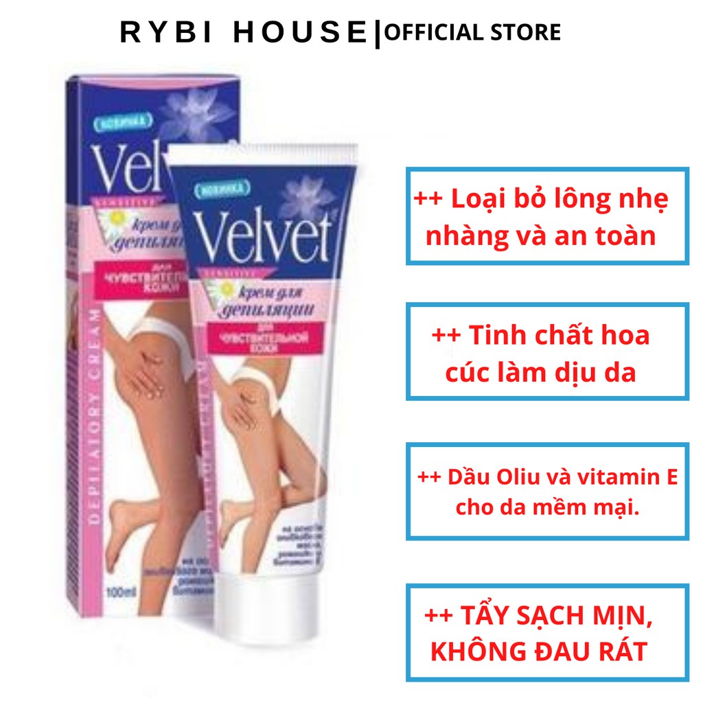 Kem tẩy lông velvet Nga chính hãng tẩy sạch mịn không đau rát