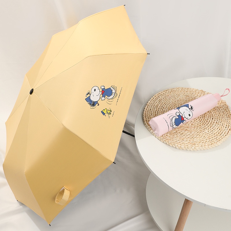 Dù che mưa ô che nắng SNOOPY Tự động đóng mở gấp gọn 2 chiều thông minh, 8 nan chống lật, cản tia UV