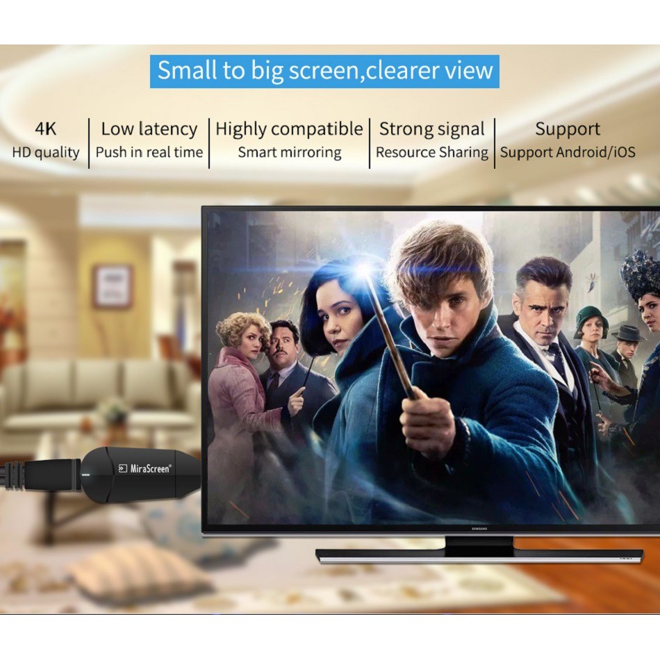 Thiết bị HDMI không dây cao cấp Miracast K6 - Hỗ trợ độ phân giải lên đến 4K Truyền hình ảnh điện thoại laptop lên Tivi