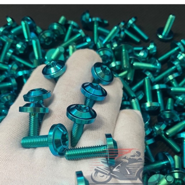 ốc 6x2 GR5 ngọc bảo và xanh tím - đồ chơi xe máy