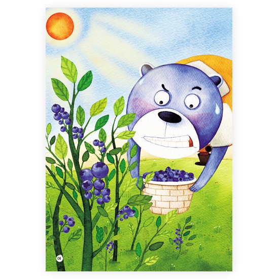 Truyện tranh song ngữ - Gấu Xanh làm bánh