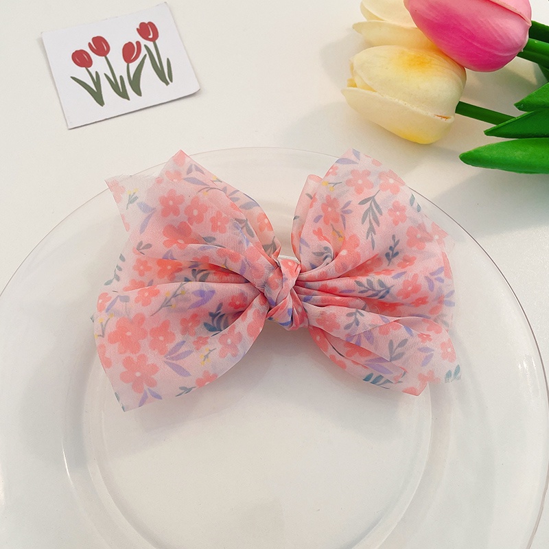 Kẹp Tóc Đính Nơ Hoa Nhỏ Kiểu Hàn Quốc Dễ Thương Cho Bé Gái