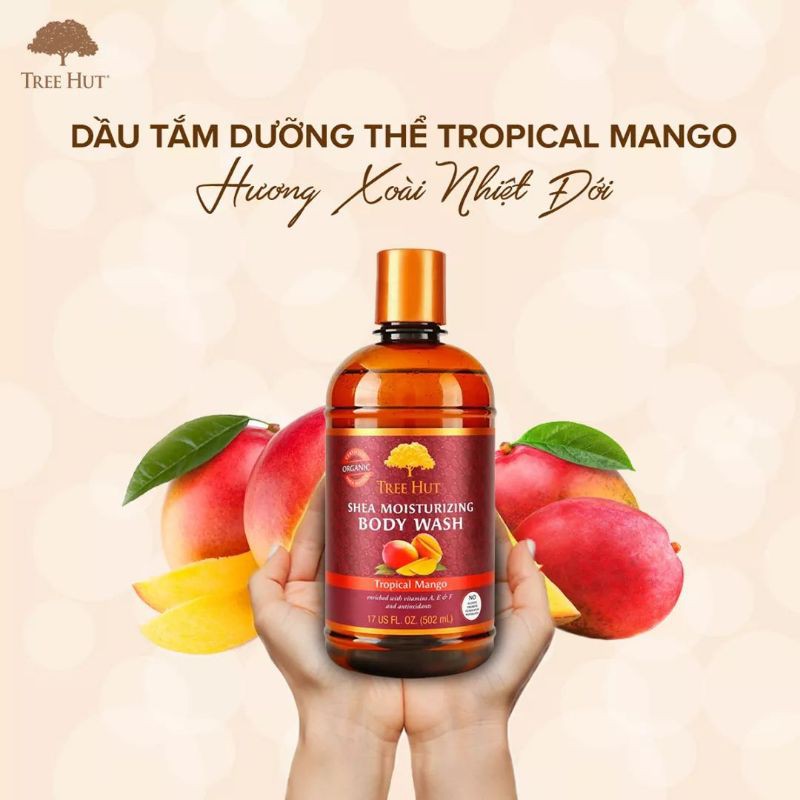 DẦU TẮM DƯỠNG THỂ TREE HUT SHEA MOISTURIZING BODY WASH TROPICAL MANGO | BigBuy360 - bigbuy360.vn