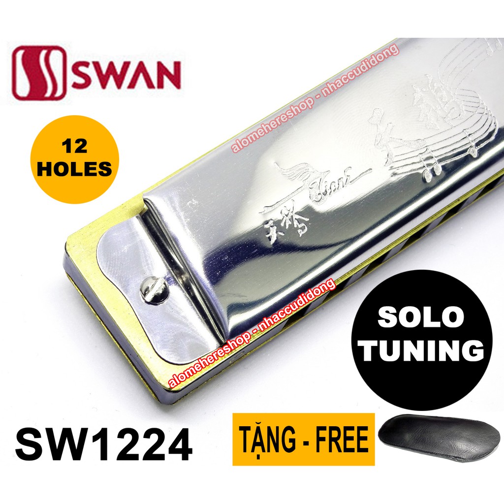 Kèn harmonica Swan 12 lỗ SW1224 Solo Tuning key C