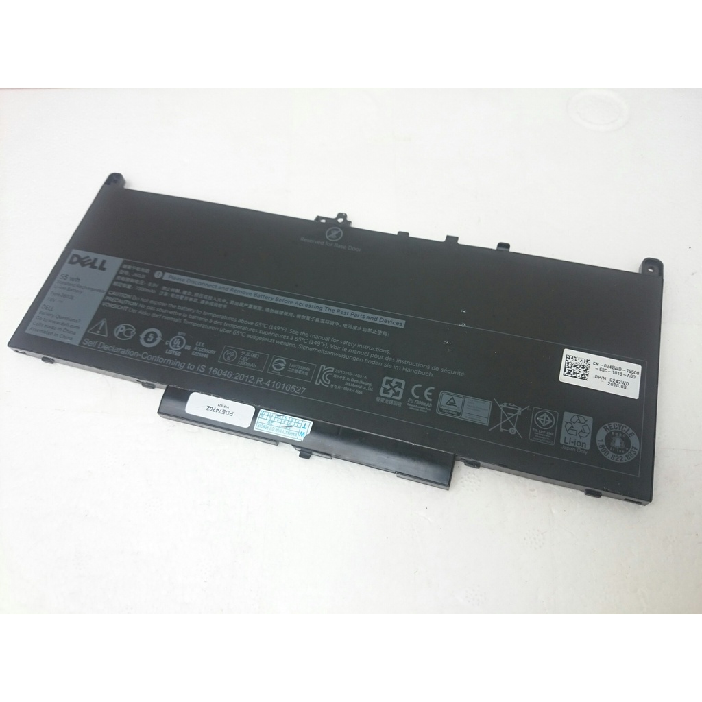 PIN ZIN DELL LATITUDE 7470 7270 E7270 E7470 4CELL 55WHR BATTERY MC34Y J60J5