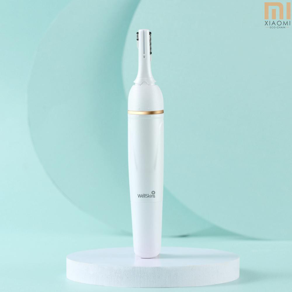 Máy cạo lông mày Xiaomi Youpin Wellskins đa năng có đầu xoay & đầu cạo 30 độ chỉnh được không đau chạy pin cho nữ