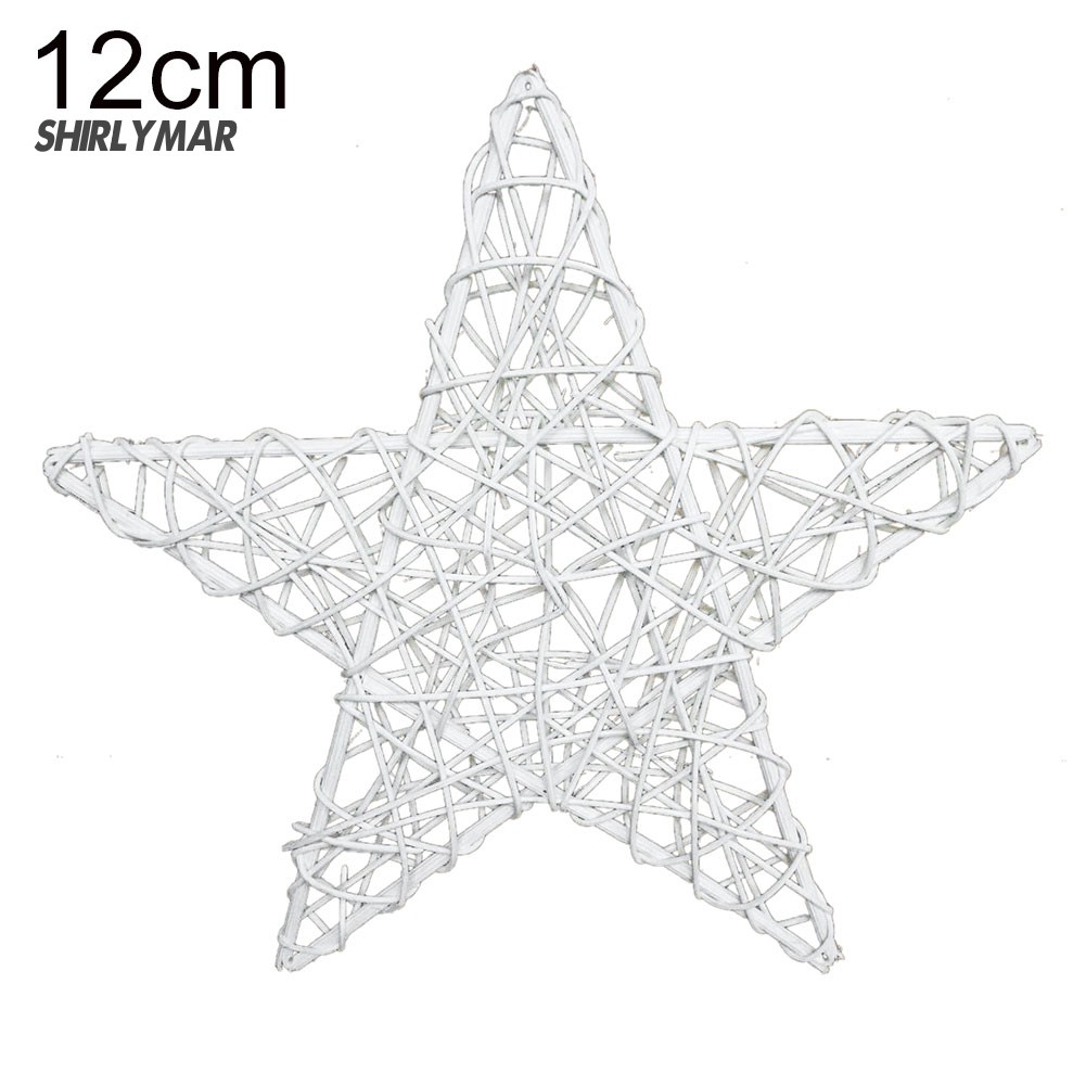 ஐSr Rattan Vine DIY Star Wreath Garland Party Christmas Tree Window Decor Ornament