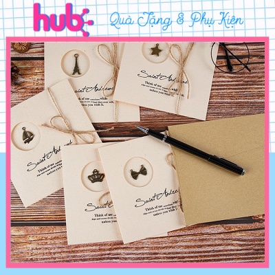Thiệp GIẤY kraft vintage cao cấp, thiệp đẹp chúc mừng sinh nhật, tình nhân, ngày nhà giáo