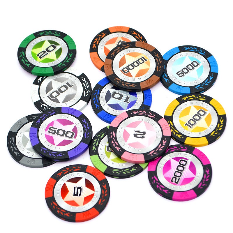 Bộ Phỉnh Chip Poker có mệnh giá Texas Holden Hàng Cao Cấp dòng PK 7