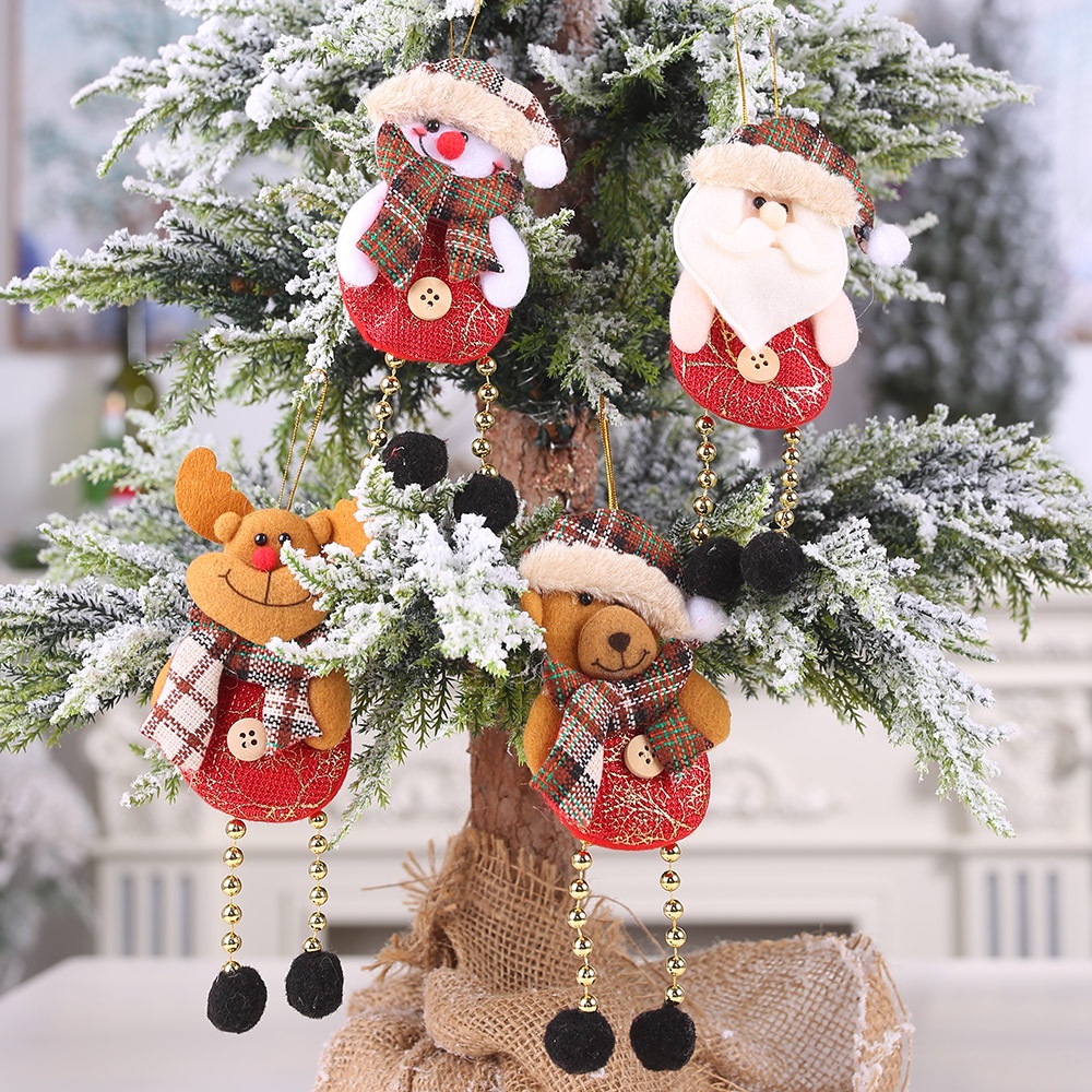Búp Bê Vải Treo Trang Trí Cây Thông Giáng Sinh Hình Ông Già Noel Chữ X
