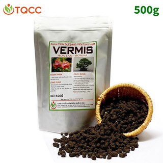 Phân trùn quế tan chậm Vermis cho Hoa Lan gói 500 gam