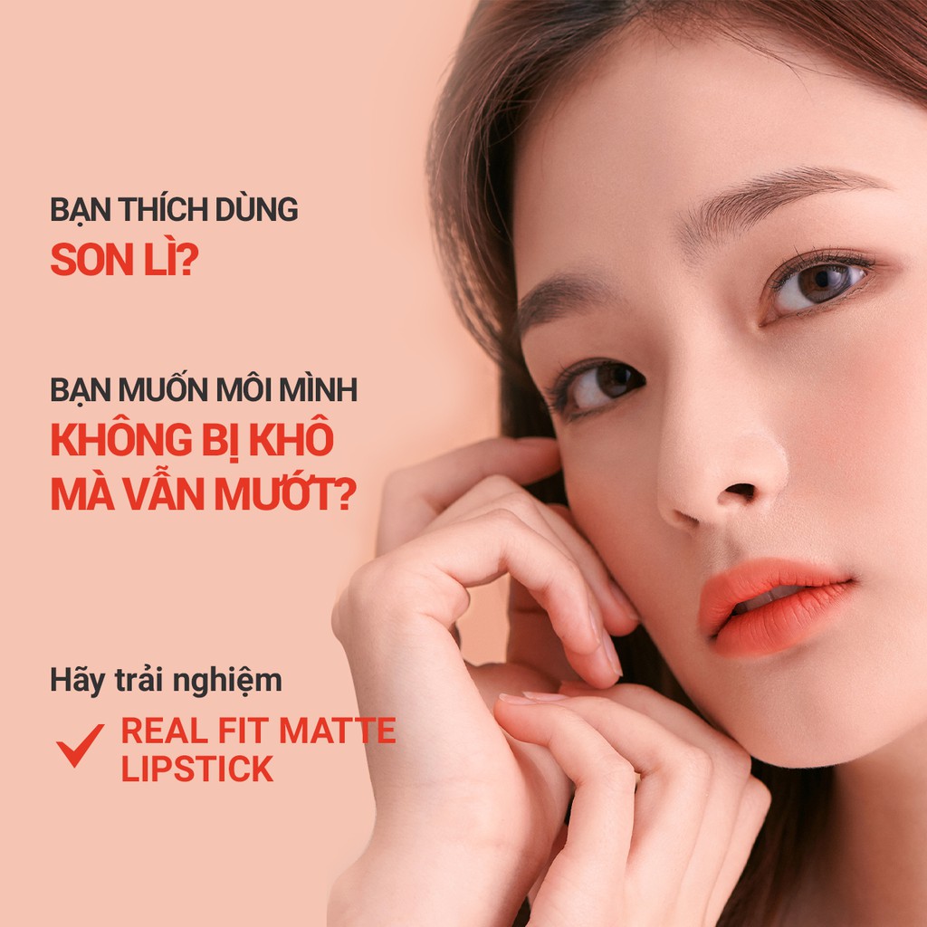 [Mã COSIF05 giảm 10% đơn 400K] Son lì dạng thỏi innisfree Real Fit Matte Lipstick 3.6g