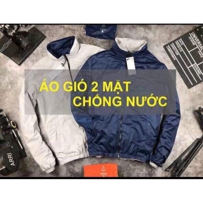 Áo Khoác Gió Nam Hai Mặt Dù Chống Nước