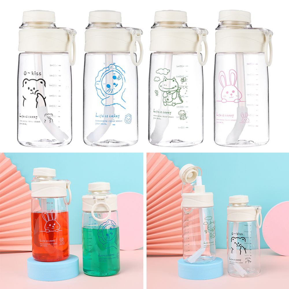 Bình nước thể thao nhiều màu sắc họa tiết nhỏ gọn dành cho học sinh và người lớn