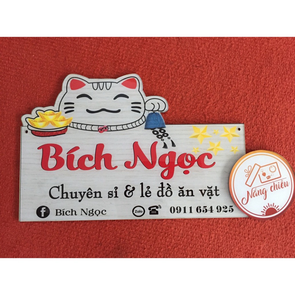 Bảng hiệu mica xịn xò - Thiết kế theo yêu cầu - in thương hiệu shop online