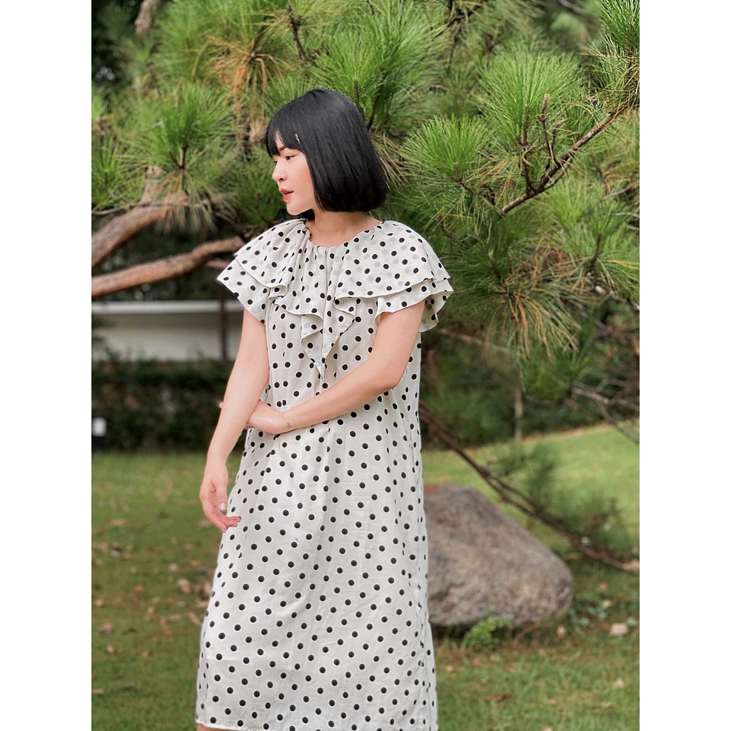 LIIN - Đầm nữ chất liệu lụa, thiết kế cổ bèo có kèm đai nữ tính | BigBuy360 - bigbuy360.vn