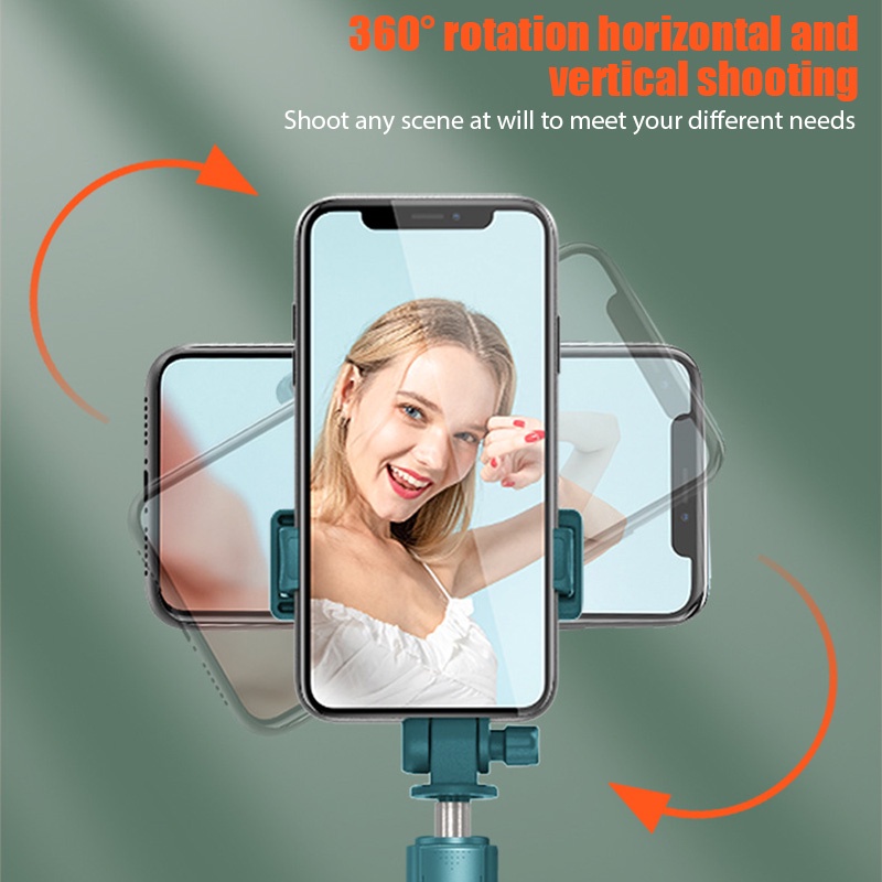 Gậy Tự Sướng R1 Bluetooth Không Dây Mini Gấp Gọn Được Có Giá Đỡ Ba Chân Xoay 360 Thông Dụng 4 Màu Tùy