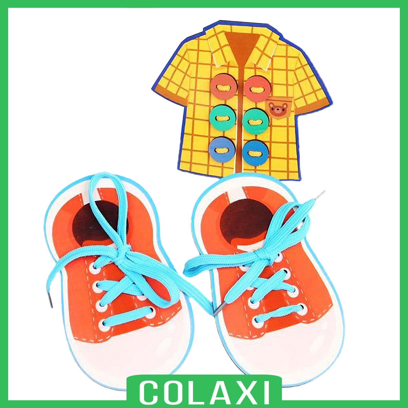 [COLAXI] Montessori Fine Motor Skills Educational Lacing Threading Toys Teaching Aids