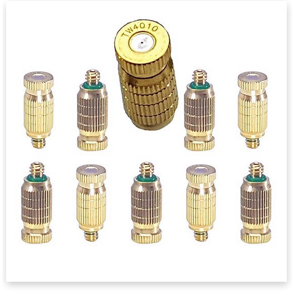 Bộ bec phun sương mịn kèm chân nối 8 bằng đồng thau, phun làm mát không khí không ướt đồ