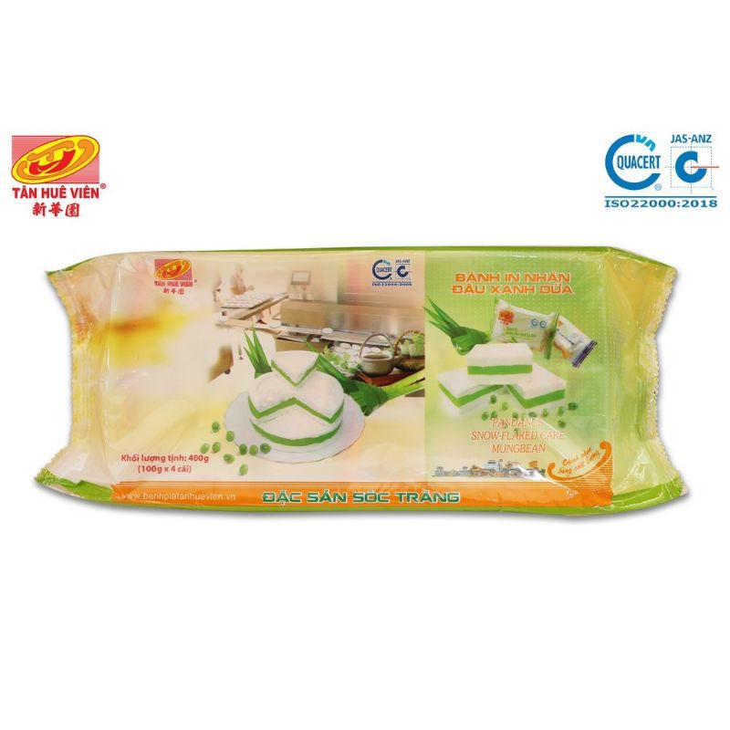 Bánh in Tân Huê viên đậu xanh sầu riêng, đậu dứa, cacao dứa Đặc sản Sóc Trăng