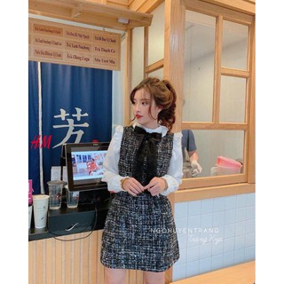 (HS) VÁY DẠ PHỐI SƠ MI