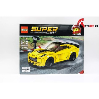 ĐỒ CHƠI LẮP GHÉP NON LEGO XE CORVETTE SUPER CAR 187PCS ZM107 ZIMO 6513