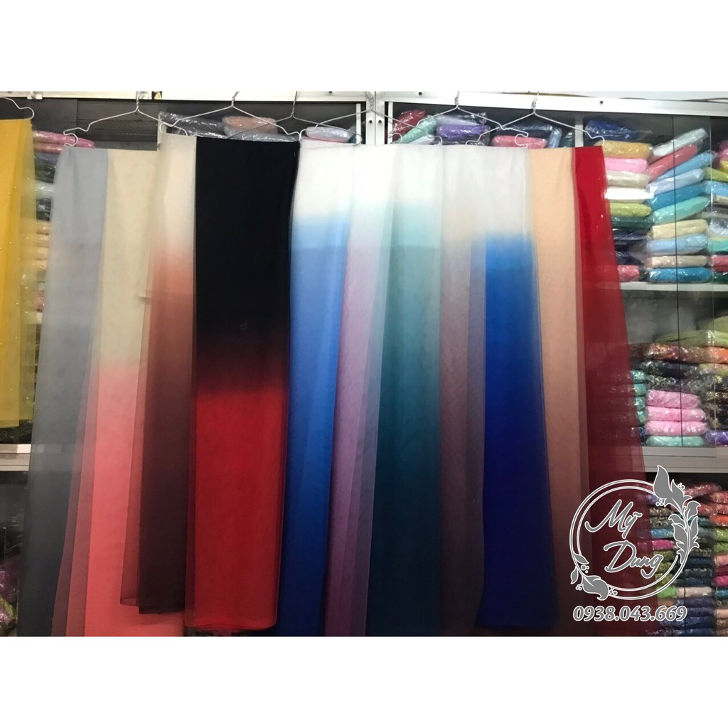 [Nhiều màu] Combo 2m Voan lưới tutu 2 màu chuyên may đầm cưới (khổ 1m5) - Nhóm màu đậm