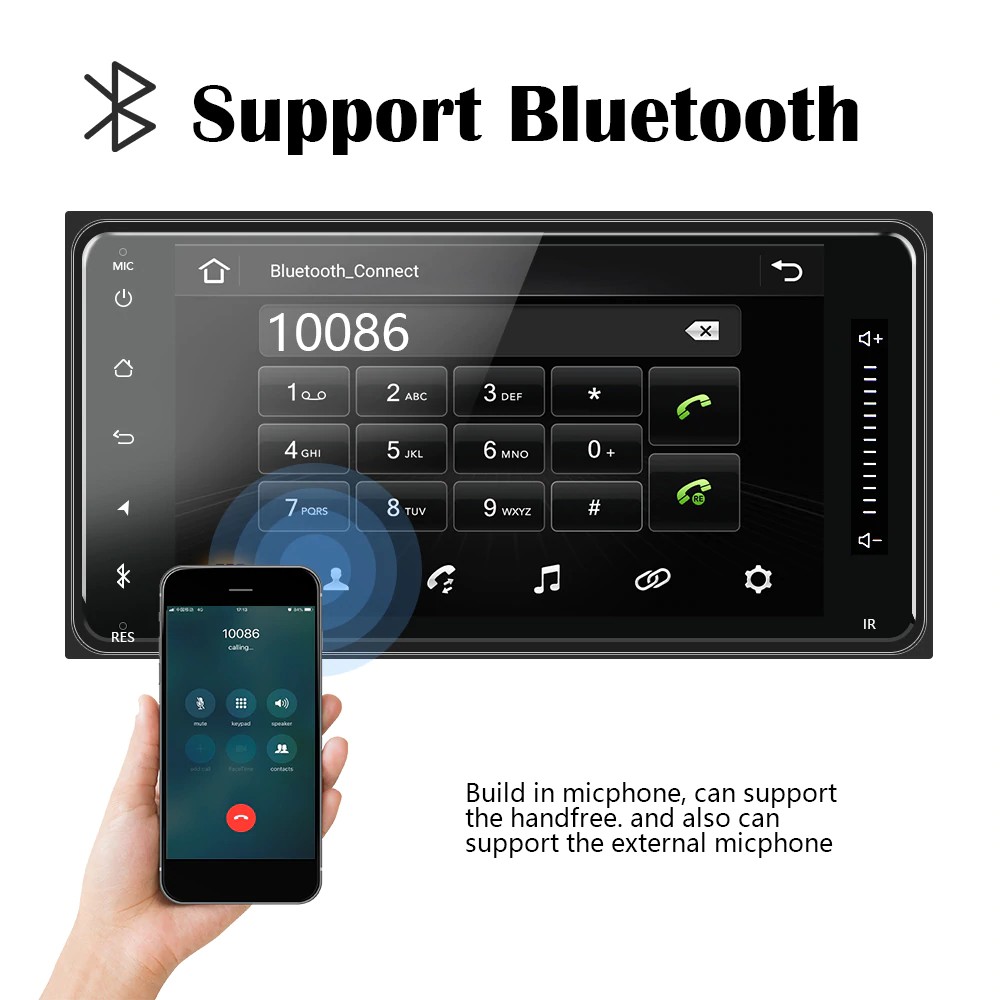 Màn Hình Android 10.1 Cảm Ứng 7 Inch Bluetooth GPS Wifi Dành Cho Xe Toyota