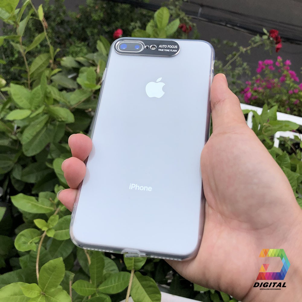 Ốp Lưng iPhone 7 Plus , 8 Plus Viền Nhôm Bảo Vệ Camera Siêu Đẹp