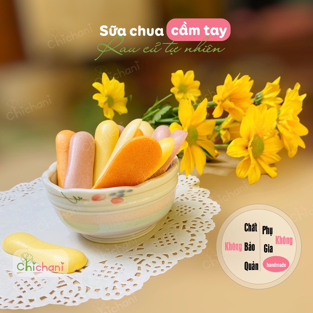 Bánh ăn dặm sữa chua cầm tay RAU CỦ dinh dưỡng bao bé mê say