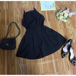 đầm xoè 2 dây