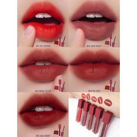 (Voucher - 20k) Son Son Kem Lì, Lên Màu Chuẩn, Mịn Môi Lilybyred Mood Liar Velvet Tint 4.2g